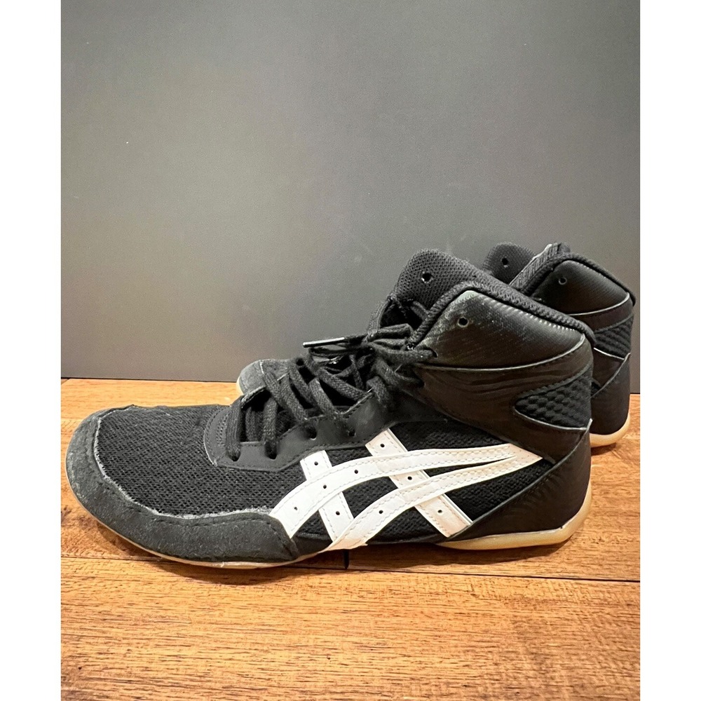 Asics Matflex 7 Wrestling Shoes Mens Size 8.5 Black Gum Sole Sneakers 1081A051